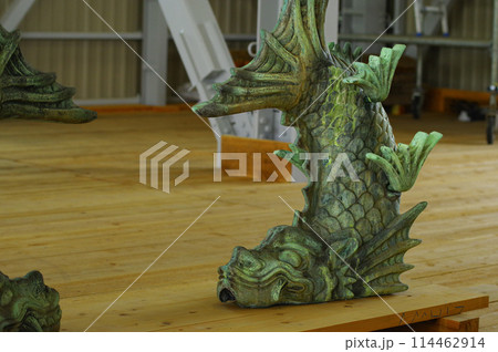 熊本城の宇土櫓の鯱鉾 114462914