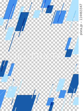 青いポップな幾何学パターンの背景イラスト 114463347