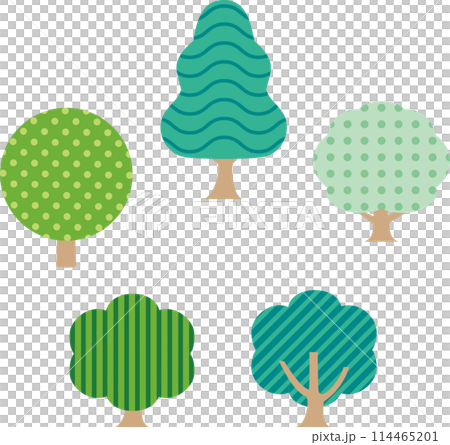 夏季綠色森林樹圖示裝飾可愛時尚現代簡約插畫素材集 夏季綠色森林樹圖示裝飾可愛時尚現代簡約插畫素材集 114465201