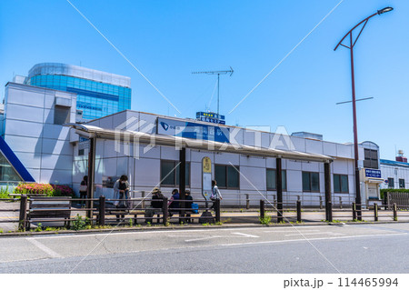 日本の藤沢都市景観 小田急 湘南台駅などを望む 114465994