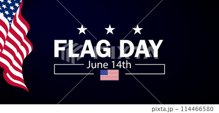 Honoring Flag Day Creative Illustration Beautiful And Stunning Design for June 14th 114466580