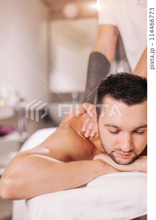 relaxing massage after training, working out relaxing massage after training, working out 114466773
