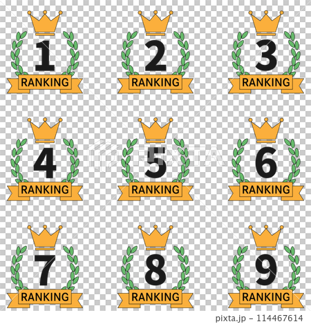 Set of ranking icons 114467614