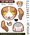 Interactive educational paper craft game for children: Cut, glue, and create a lovable doggy friend! 114467773
