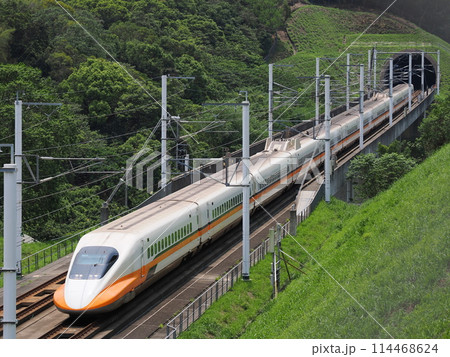 台湾高速鉄道　700T型　快官　高鐵景觀橋にて 114468624