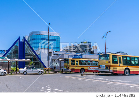 日本の藤沢都市景観 小田急 湘南台駅などを望む 114468892