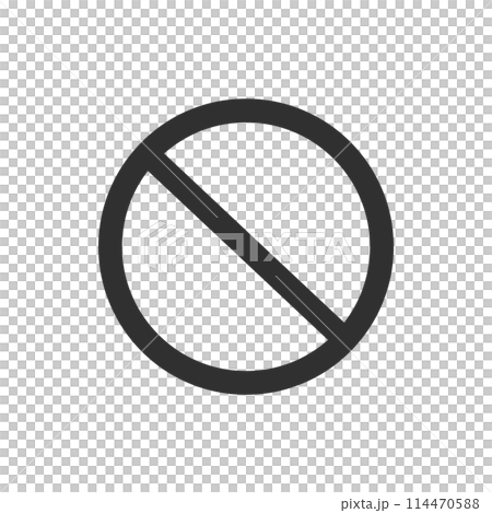 對角線標記的黑色圓圈 - 封路/禁止/管制、反對、螺絲圖像材料 - 無標誌 114470588