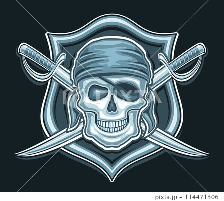 Vector logo for Pirate Skull Vector logo for Pirate Skull 114471306