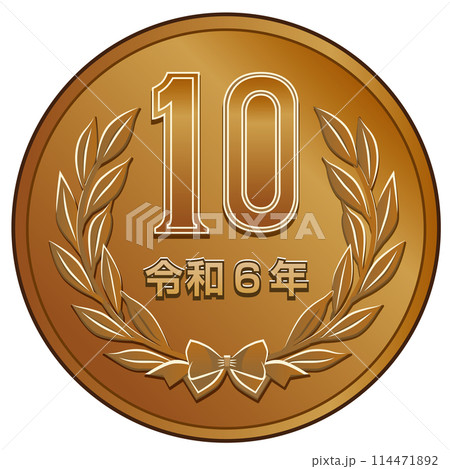 10円玉グラデ 114471892