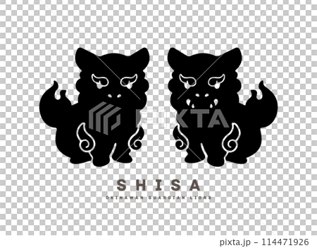 シーサー フラットデザイン アイコン ベクターイラスト 沖縄 114471926