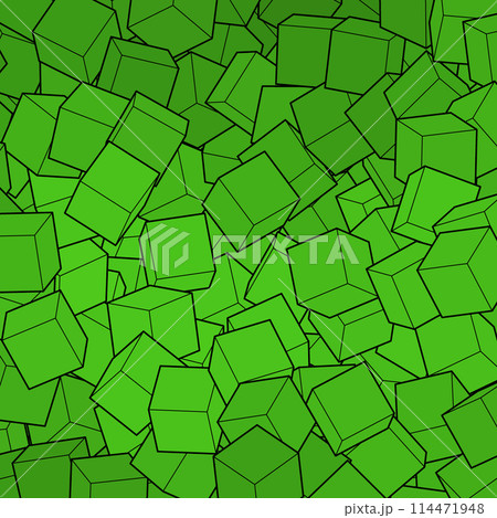 Green presentation template. Design element. Cubes. eps 10 114471948