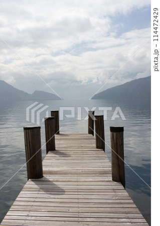 Wooden pier on the lake Wooden pier on the lake 114472429