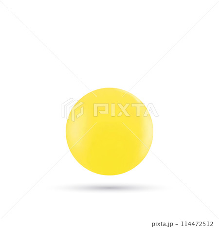 vector illustration realistic yellow and orange color 3D glittering ball design template on the white background. Yellow pearls. eps 10 114472512