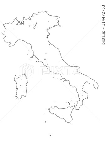 白地図　イタリア 114472753