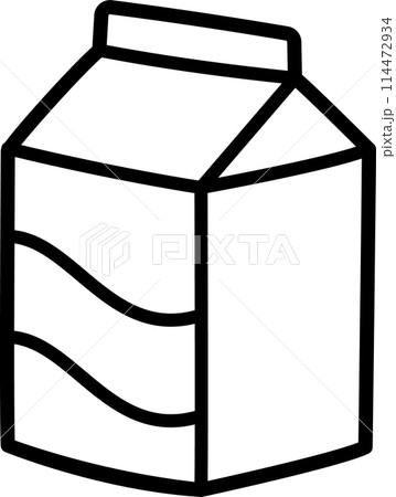 Hand drawn milk carton doodle line icon 114472934