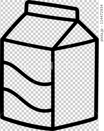 Hand drawn milk carton doodle line icon 114472934