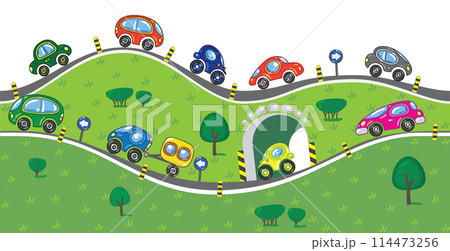 Cars on the road. Cars on the road. 114473256