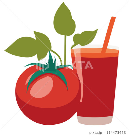 トマトとトマトジュース トマトとトマトジュース 114473458