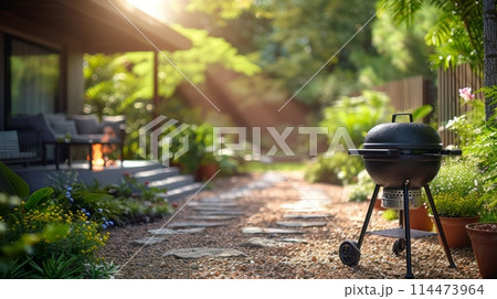 Grill on Gravel Road 114473964