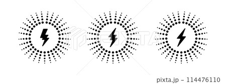 Battery charge Electric Energy and Power Bolt Vector Logo 114476110