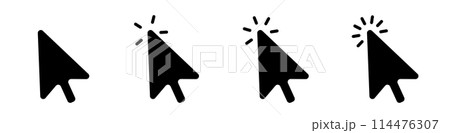 Click cursor icon. Computer mouse pointer arrow 114476307