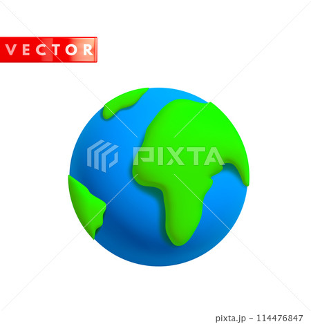 3d planet earth in cartoon minimal style 3d planet earth in cartoon minimal style 114476847