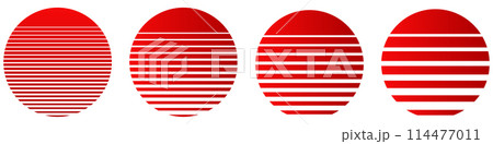 Old vintage sun circle. Vector logo design sunrise sunset. Old vintage sun circle. Vector logo design sunrise sunset. 114477011