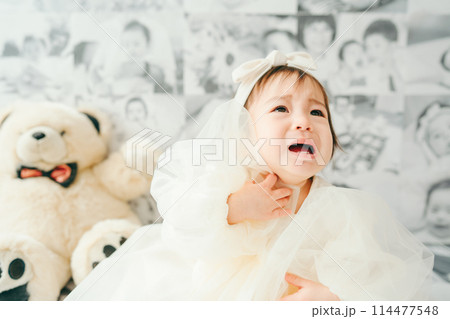 1歳誕生日 バースデーフォト 赤ちゃん 114477548