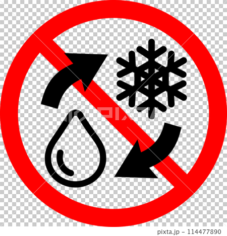 再冷凍禁止のマーク 114477890