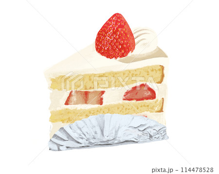 いちごのショートケーキ（銀紙付き） 114478528