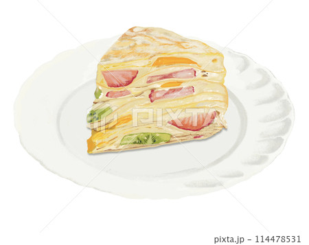 ミルクレープ（皿付き） 114478531