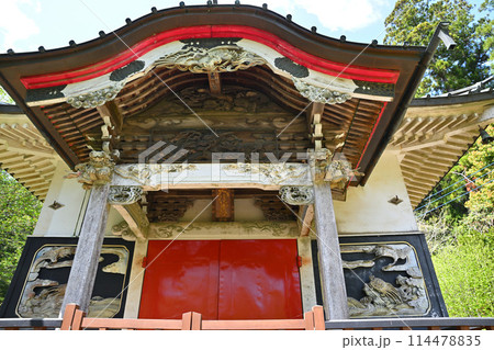 龍穏寺　経蔵　正面　彫刻　 越生町　　　 114478835