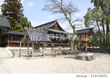 日本三景の京都天橋立の春風景 114478879