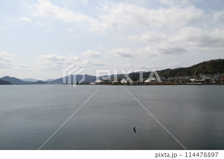 日本三景の京都天橋立の春風景 日本三景の京都天橋立の春風景 114478897