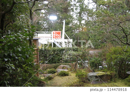 日本三景の京都天橋立の春風景 114478918