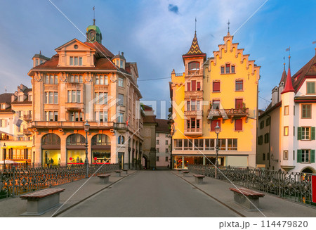 Lucerne at sunrise in Switzerland Lucerne at sunrise in Switzerland 114479820