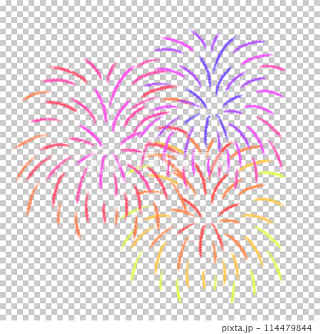 花火のクレヨンイラスト 114479844