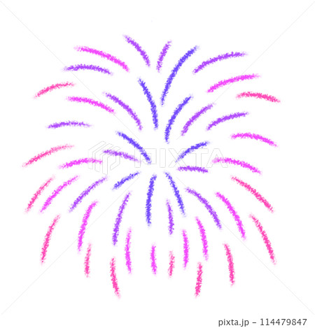 花火のクレヨンイラスト 114479847