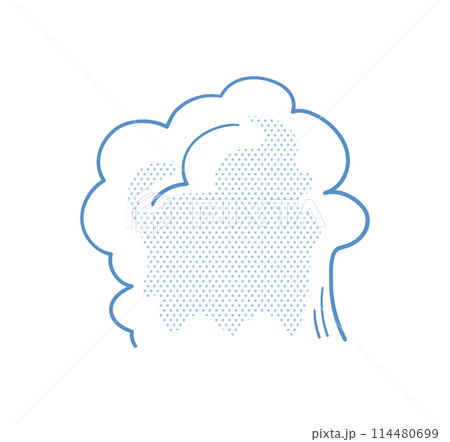 空にそびえる大きな入道雲 イラスト素材 空にそびえる大きな入道雲 イラスト素材 114480699