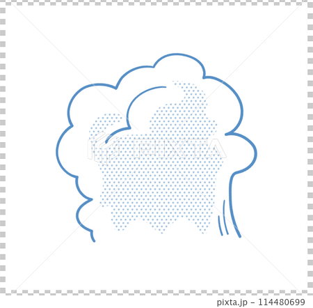 空にそびえる大きな入道雲 イラスト素材 空にそびえる大きな入道雲 イラスト素材 114480699