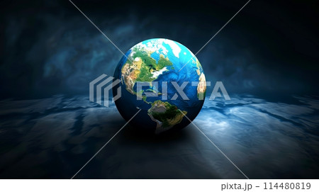 Globe with green energy and eco-friendly earth concept, Generative AI 114480819