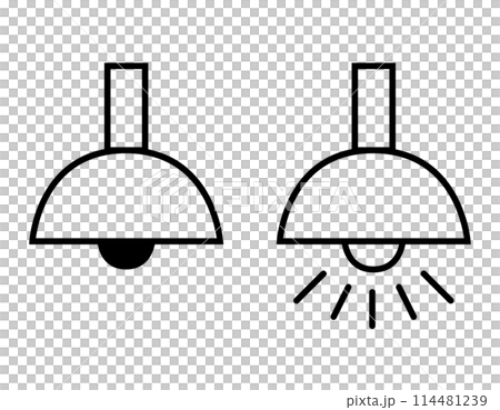 照明設備用電圖標素材 照明設備用電圖標素材 114481239