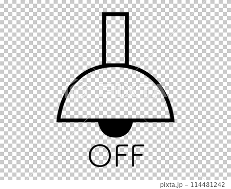 照明設備電力圖示素材OFF 照明設備電力圖示素材OFF 114481242