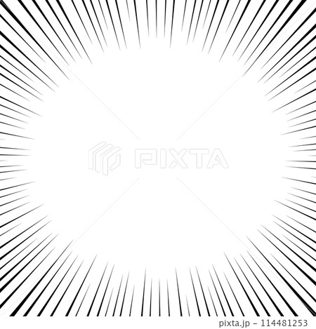集中線,漫画,効果線の背景素材 114481253
