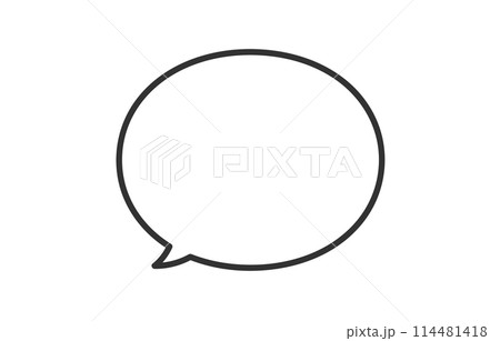シンプルな丸いふきだし【ベクターイラスト素材】 114481418