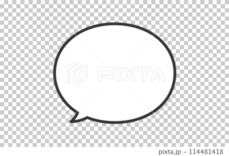 シンプルな丸いふきだし【ベクターイラスト素材】 114481418