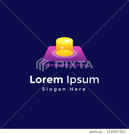 Creative magic book logo vector design, colorful book logo design template Creative magic book logo vector design, colorful book logo design template 114481562