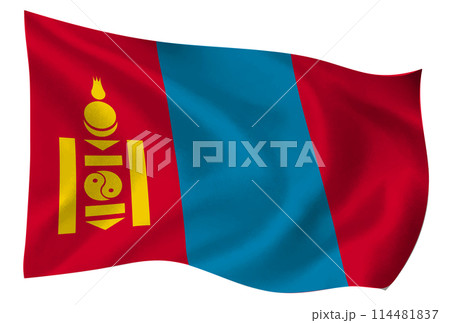 モンゴル　国　旗　世界　アイコン	 114481837