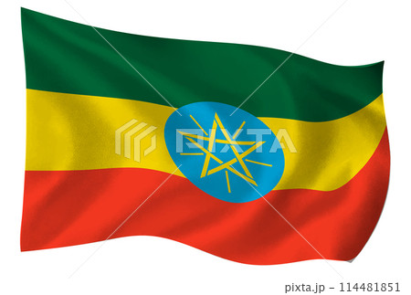 エチオピア　国　旗　世界　アイコン	 114481851