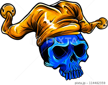 Skull fire vector illustration on white background 114482359